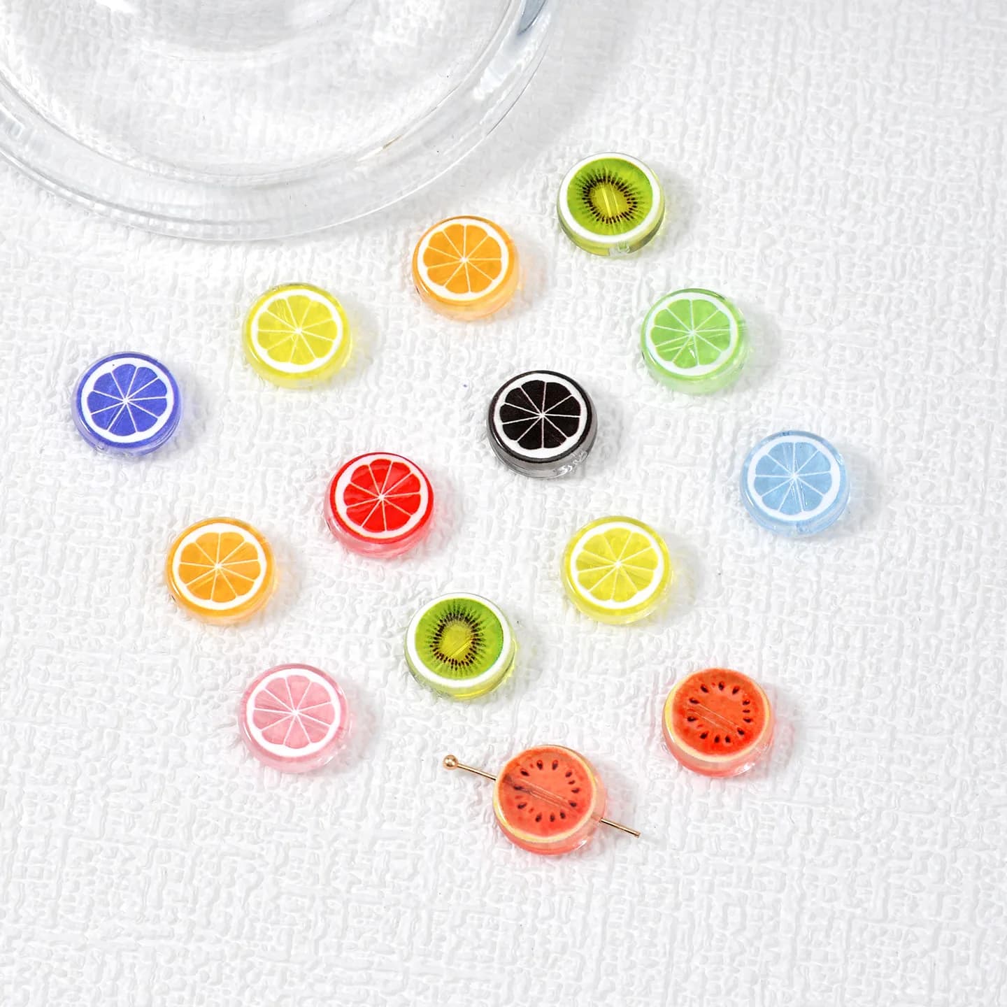 20pcs 12mm Lemon Beads Acrylic Loose Spacer Beads For Jewelry Making Accessories DIY Pendant Bracelet Necklace Handmade Supplies