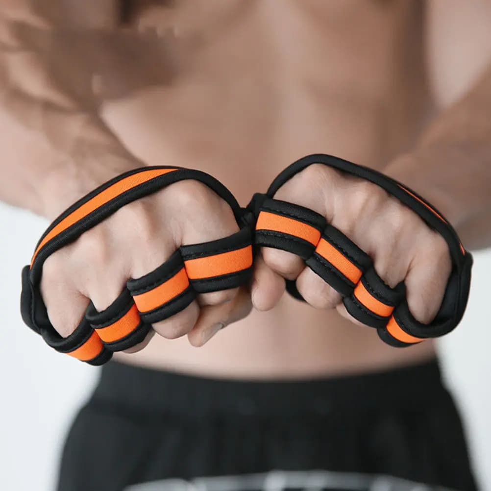 1Pair Weight Lifting Gloves Premium Material Palm Pain Relief Adjustable Gym Gloves Workout Protection Lifting Grips