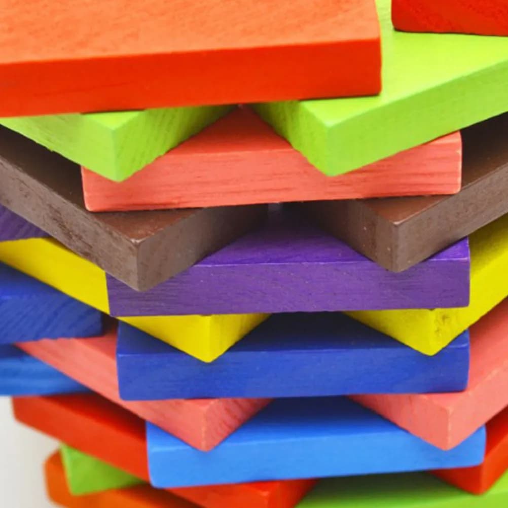 Set di Domino da 240 Pezzi, Blocchi di Domino in Legno Creativi, Gioco Educativo e Divertente di Equilibrio per Bambini e Adulti, Blocchi di Costruzione in Legno