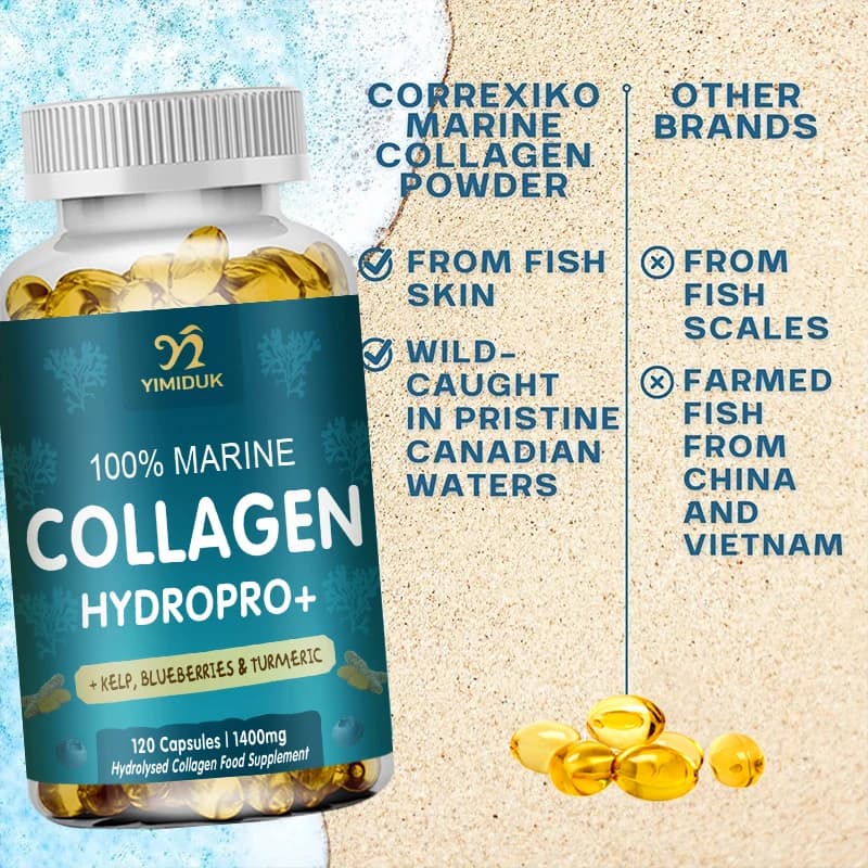 Capsula di collagene marino, per capelli, pelle, salute delle unghie, pelle radiosa, rassoda la pelle