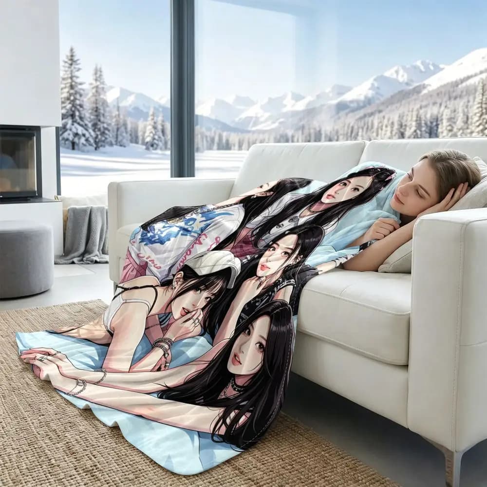 Cartoon Digital Print Cooling blanket Q MAX 0.3 Strong Cool Touch Summer Sofa Bed Nap Breathable Cover For Teen Home Travel