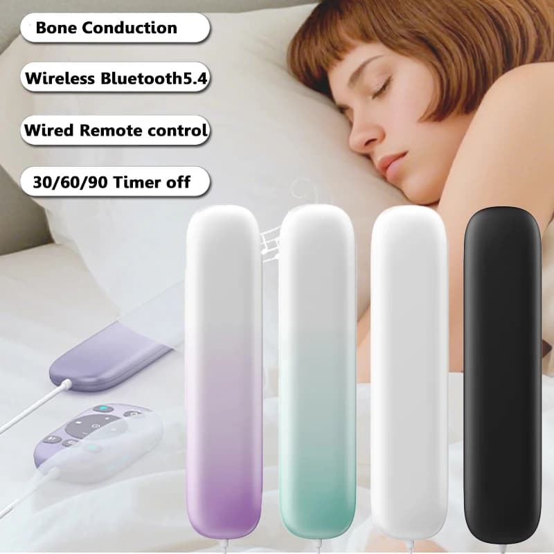 Altoparlante Bluetooth a Conduzione Ossea con Telecomando, Rumore Bianco per Dormire, Soundbar, Lettore Musicale MP3, Timer 30/60/90 Minuti