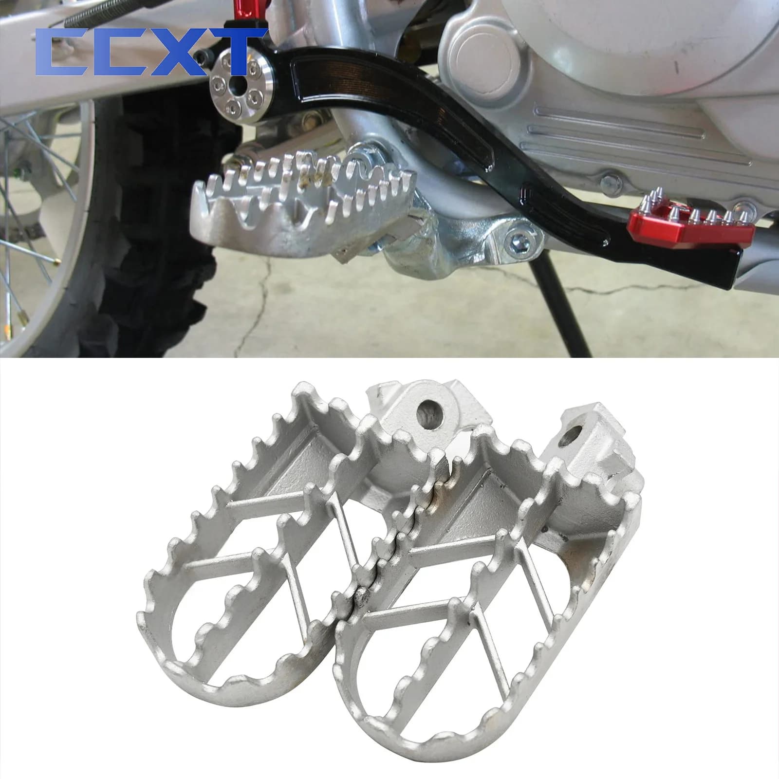 Moto In Acciaio Inox Poggiapiedi Pioli Pedane Per Honda CRF50 XR50 XRF70 CRF70 CRF80 CRF100F CRF XR 50cc 70cc Universale