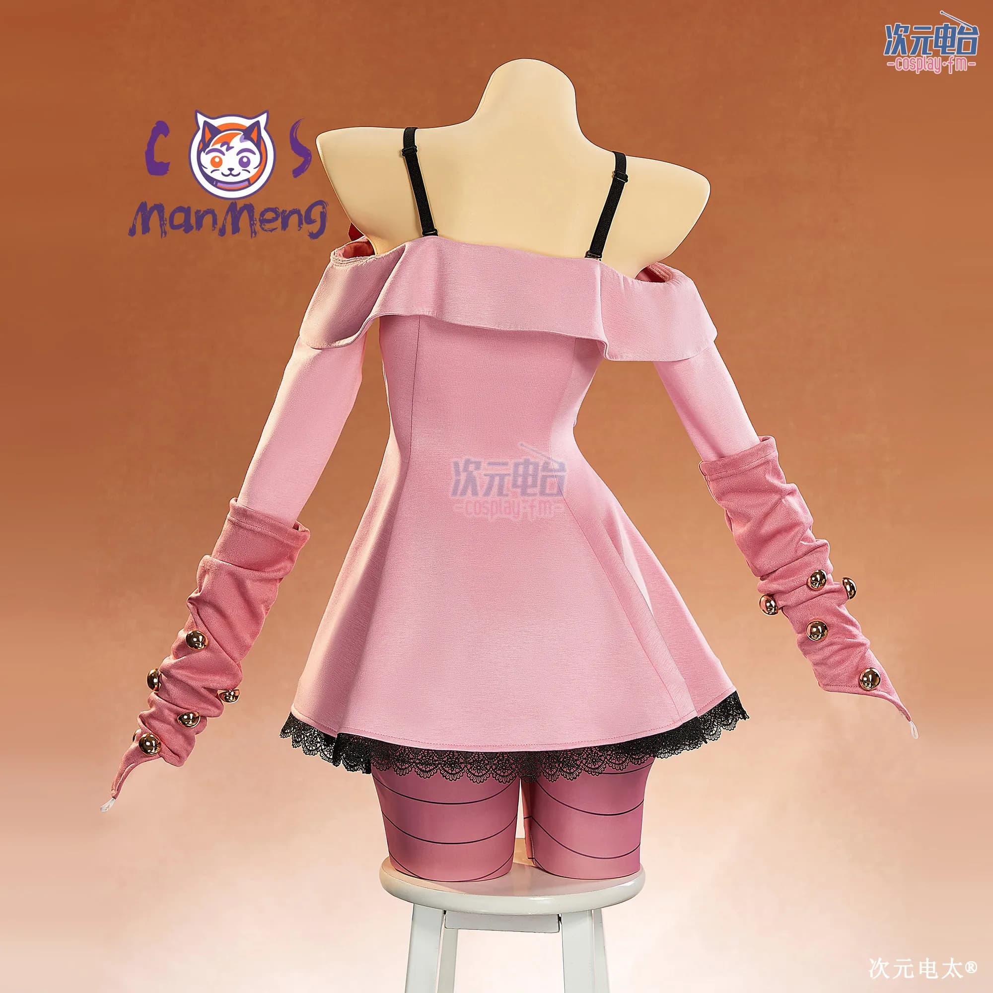 Costume da Cosplay di Lucy Steel, Parrucca, Abito Rosa, Anime JoJo's Bizarre Adventure Steel Ball Run, Outfit di Lucy Pendleton, Halloween, Donna