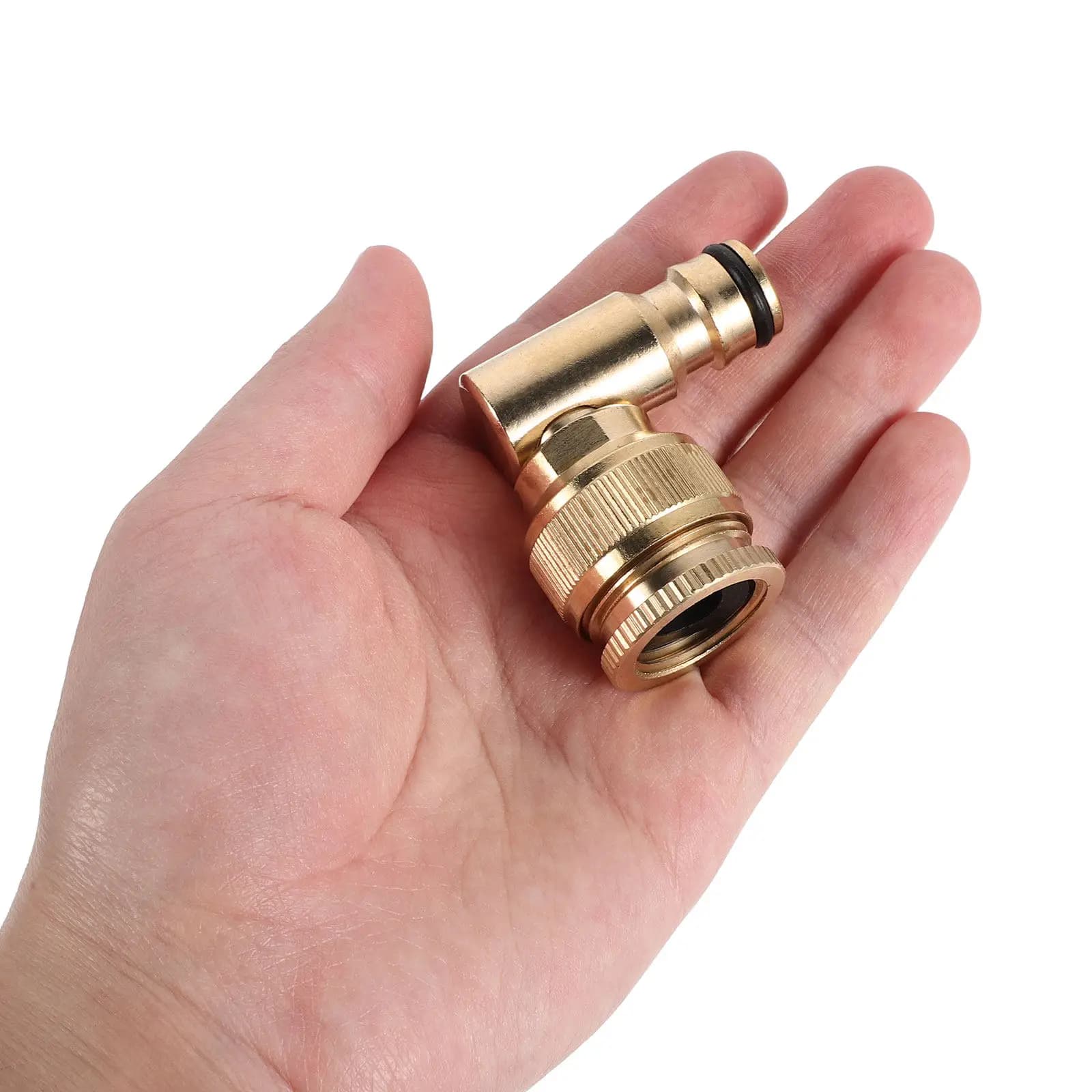 2 Pcs Swivel Nipple Connector Garden Hose Adapter Kit Brass Water Fitting Elbow Quick Fittings