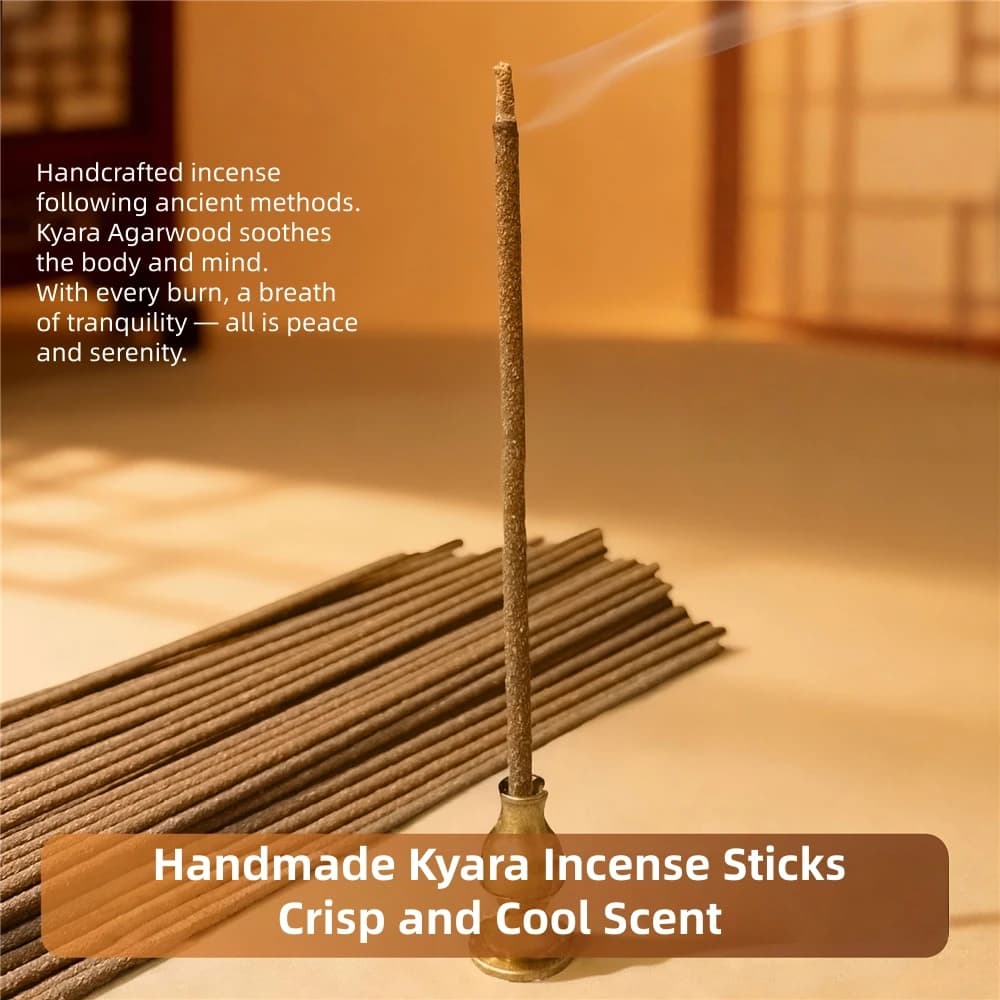 Bastoncini di incenso naturali fatti a mano in legno di Kyara, materiale vecchio con venature a strisce di tigre di Hainan, incenso per la casa e la meditazione, incenso Oud.
