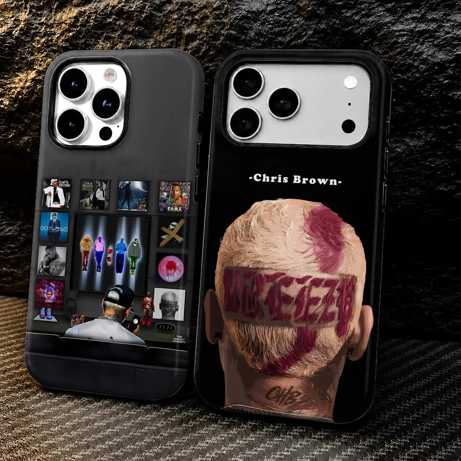 Rap C-Chris B-Brown Phone Case For iPhone 17 16 15 14 13 12 11 Pro Max Air 2-in-1 Dual-Layer Back Shockproof Protective Cover