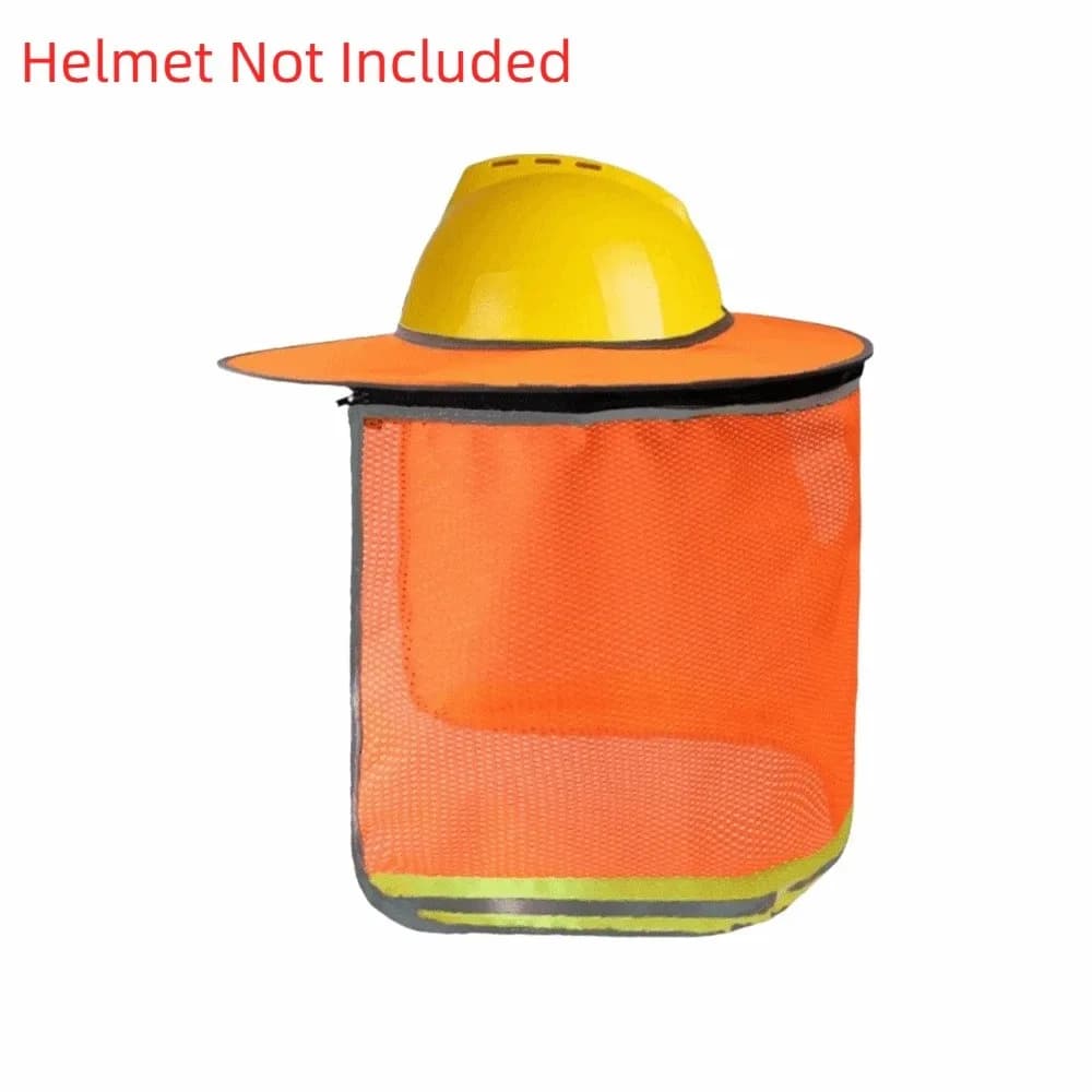 Copriscatena Riflettente Traspirante con Protezione UV per Casco, Copricollo Portatile a Tesa Larga con Protezione Solare