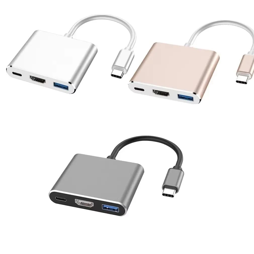 Docking station Typec 3 in 1, console di gioco, telefono cellulare, computer, HDTV, convertitore hub USB multifunzione