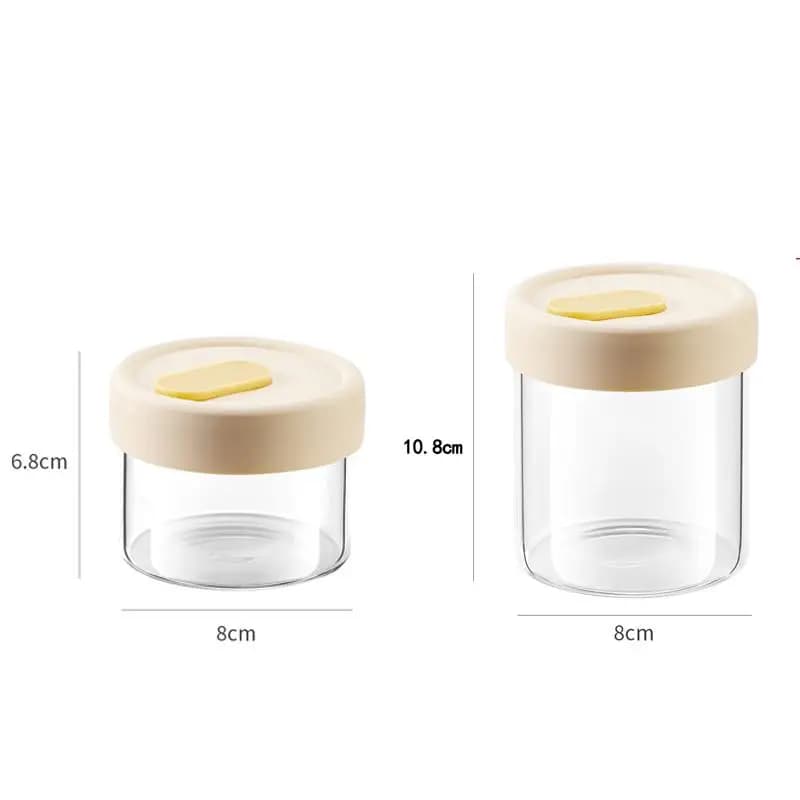1Pc 240/400ML Glass Food Storage Jar With Sealed Silicone Lid Heat Resistant Microwavable Soup Juice Container Cereals Jar