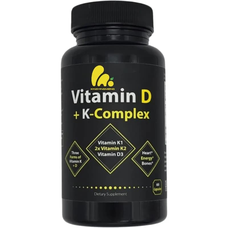 Vitamin D3 supplement complex K2 K1 - For bone and immune support -60 capsules