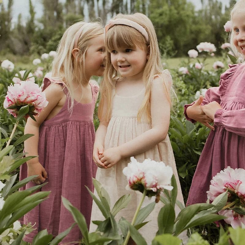 Nuovo vestito estivo per ragazze, dolce abito senza maniche, 100% cotone, morbido e confortevole, per bambini, vestiti da principessa a linea A TZ238