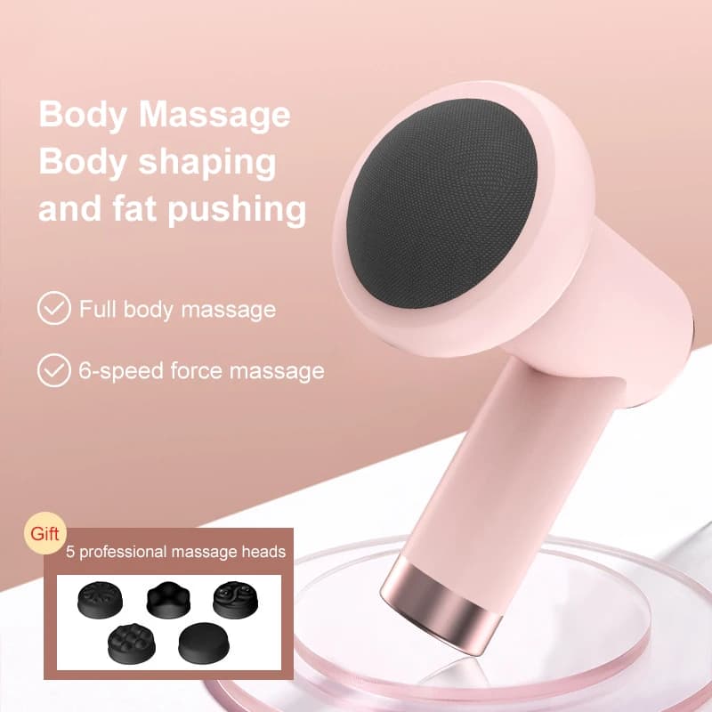 Massage Gun Wireless Charging Fat Pushing Machine Handheld Portable Massage Stick Neck, Waist, Shoulder Kneading Pink White