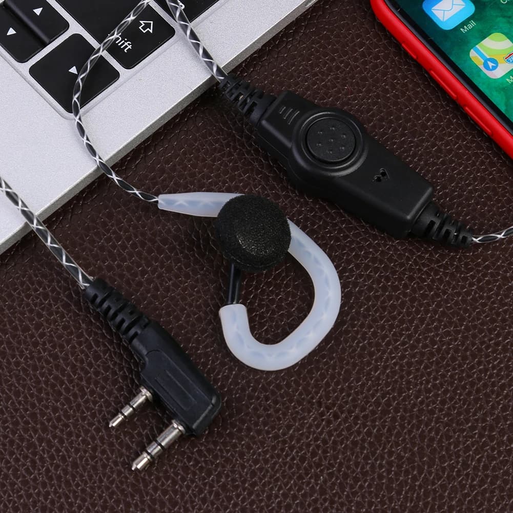 Auricolare Tipo K a 2 Pin per Walkie Talkie con PTT e Funzione Privacy, Accessori per Kenwood KPG Baofeng