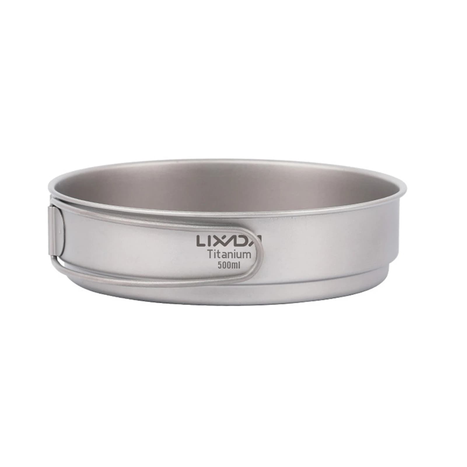 Lixada Outdoor Camping Titanium Board Hiking Backpack Kitchen pan with foldable handles Titanium pan