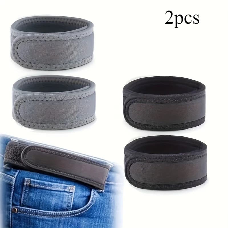 Cintura per rassodare l'addome in confezione da 2 - Fascia elastica regolabile, adatta per jeans e pantaloni, comoda e conveniente