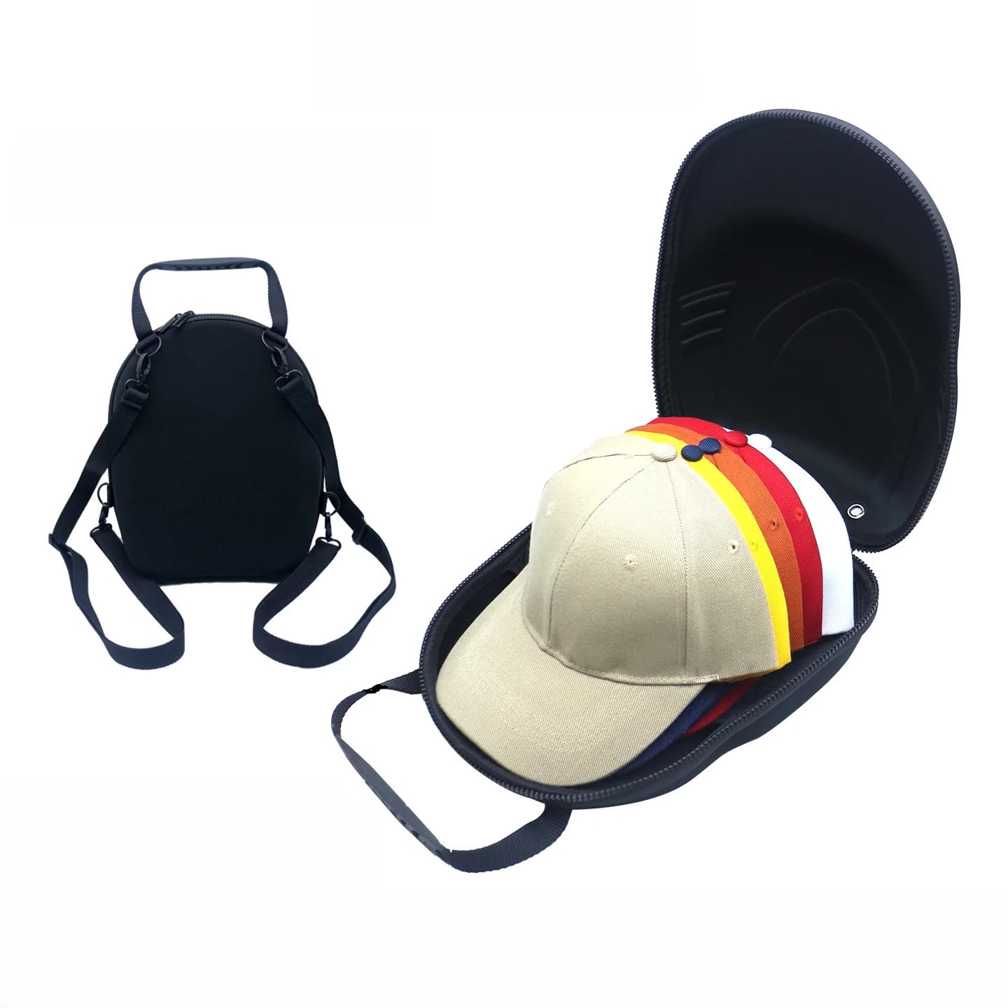 Unisex Baseball Hat Travel Bag Outdoor Baseball Cap Case EVA Storage Carrier Handbag Shoulder Backpack Box Protective Display