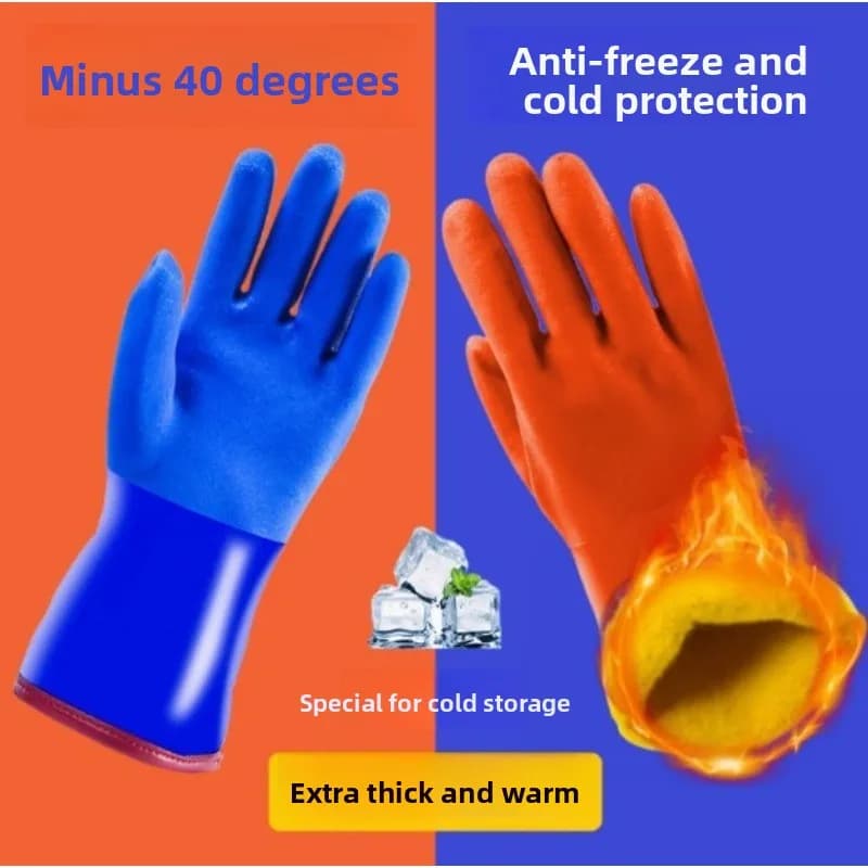 Guanti Caldi per Lavoro, Impermeabili, Resistenti all'Usura, per Celle Frigorifere, in Pile, Antifreddo, per Ciclismo nel Nord-Est, Antigelo