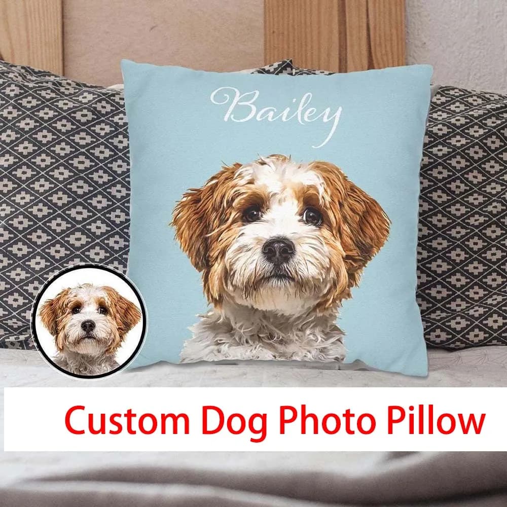 Customized 3D Animal Dog Pillow,Custom Pet Cat Pillow,Personalized Animals Throw Pillows,Pet Loss Memorial Gift,Pet Lover Gift