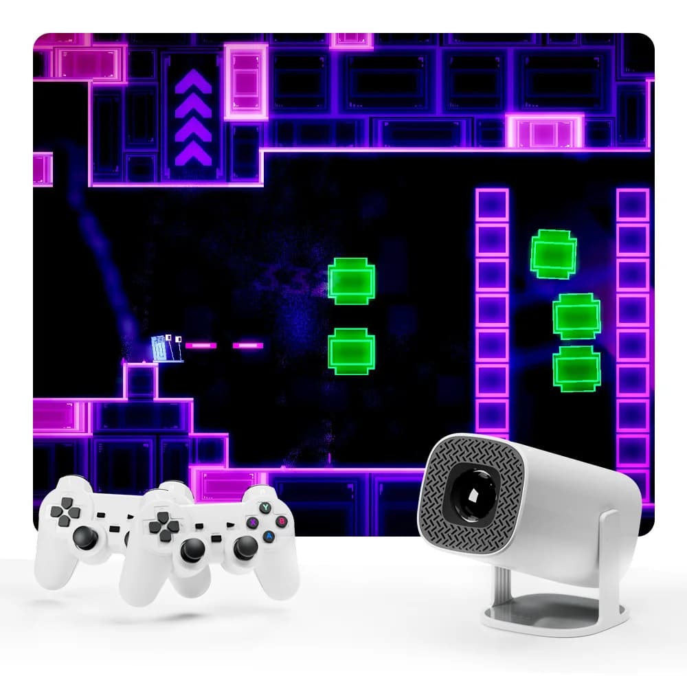 Proiettore di gioco 3D portatile S40 MAX con due maniglie RK3326 1080p BT5.4 supportato 4K Smart Home Theater Android 11