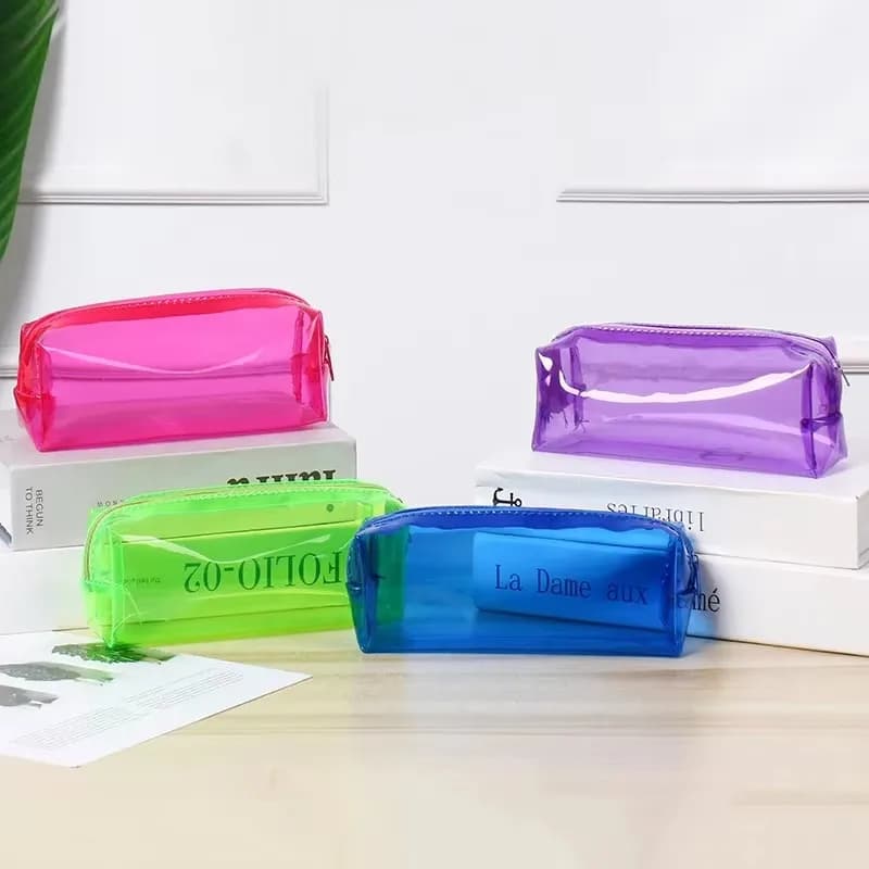 1Pc Borsa portaoggetti per matite Borse portaoggetti colorate per cancelleria per studenti Borsa multifunzione con cerniera di grande capacità per cancelleria regalo
