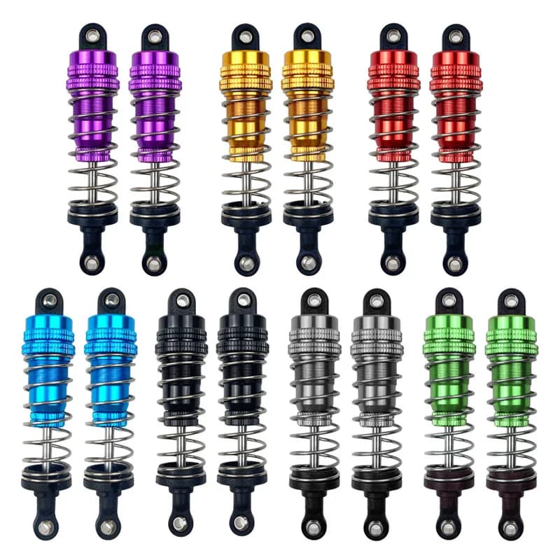 2 Buah Peredam Kejut Depan Belakang Logam Aluminum untuk 1/14 Wltoys 144001 1316 Update Mobil RC Crawler Kursus Singkat Truk