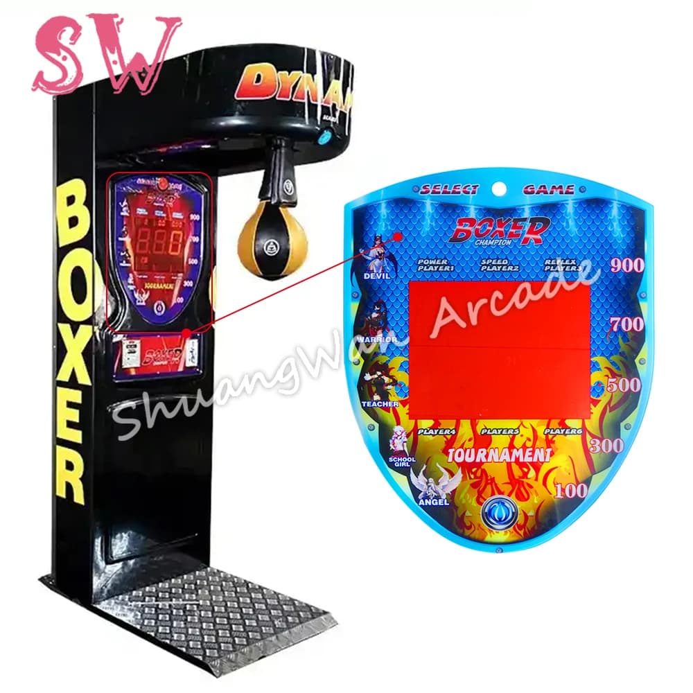 The European Fighting Boxing Points Panel Parts Arcade Game Boxing Bag Machine
