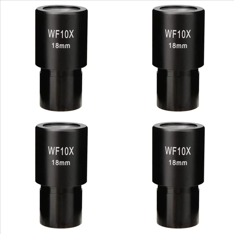 Oculare per Microscopio ABRE-4X 10X, Lenti Ottiche Grandangolari, Adattatore con Campo Visivo 18mm, Lente Oculare Professionale Standard
