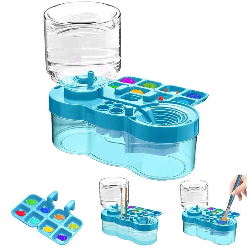 2026 Upgraded Paint Brush Cleaner Rinser Cup Water Circulation Acrylic Watercolor Oil Painting Art Supplies Artist Beginner