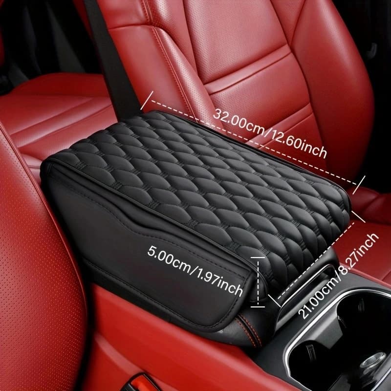 PU Leather Car Arm Organizer Bag Adding Memory Foam Anti-scratch Bearing Central Console Protection Pillow for Car Seat