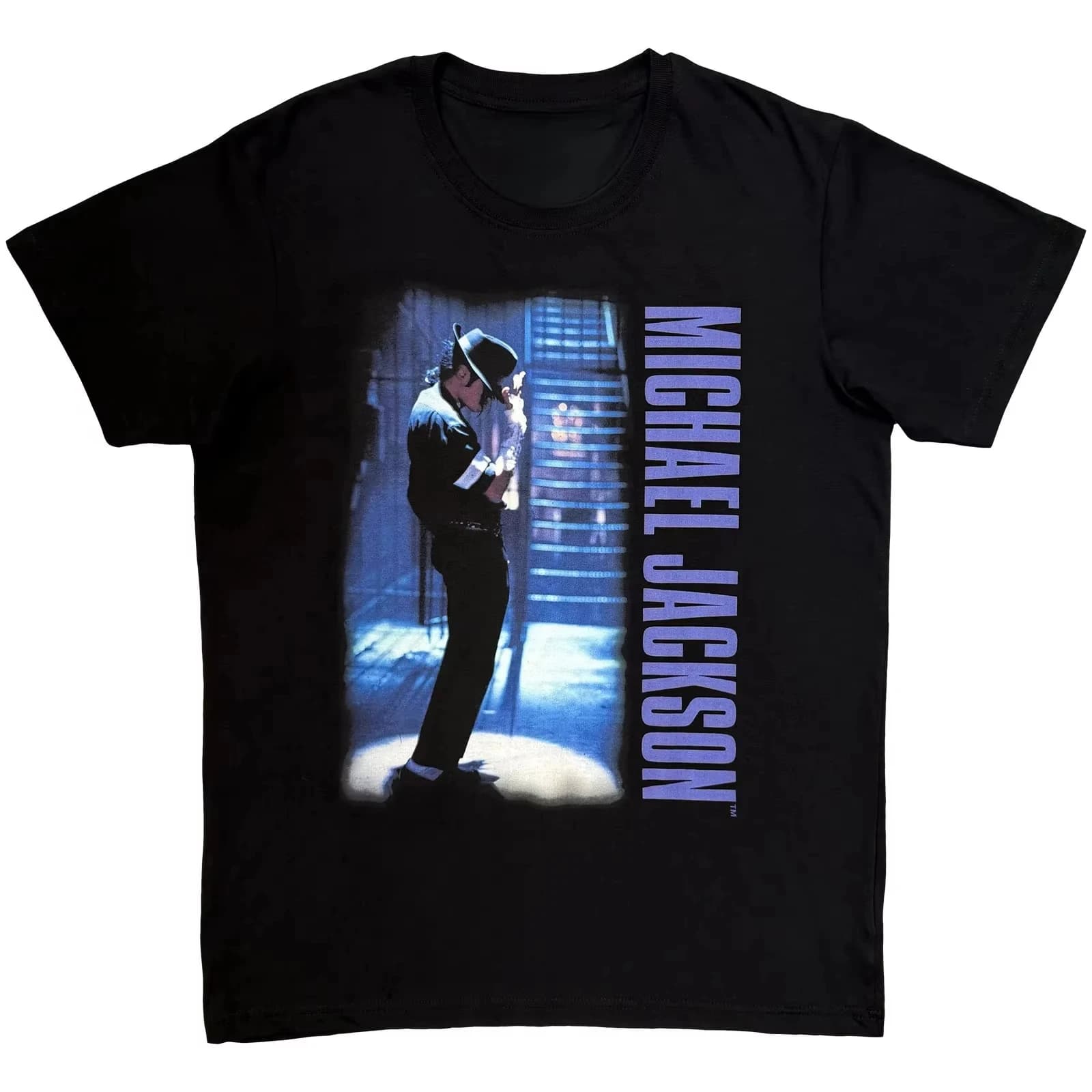 T-shirt estiva da uomo con stampa di lettere di Michael Jackson, girocollo, neutra, traspirante, 100% cotone, morbida, a maniche corte, per feste