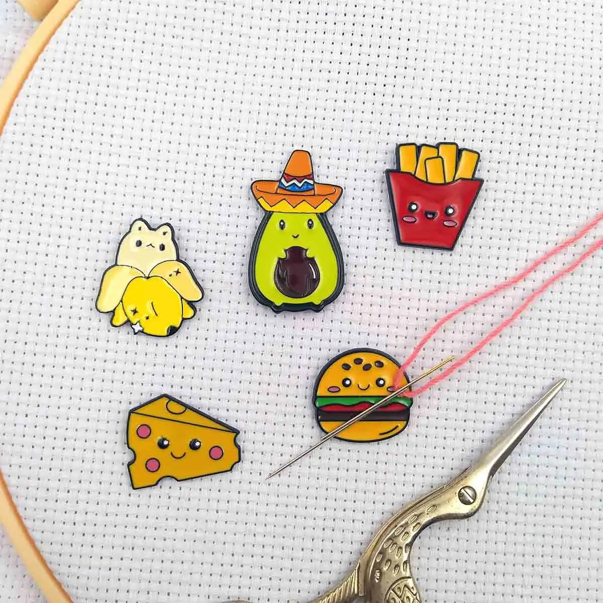 Minder ad ago magnetico per punto croce Cute Avocado magnete da cucito ago Keeper Finder accessori per ricamo Needle Nanny