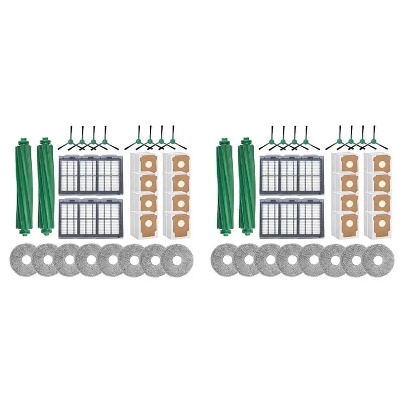 A59P New 64PCS For Irobot Roomba Plus 505 Combo / 405 Combo Robot Vacuum Cleaner Brush HEPA Filter Mop Cloth Dust Bag Spare Part