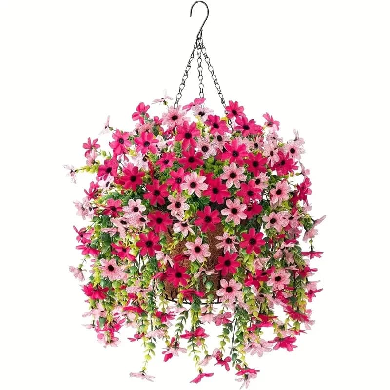 1 pezzo di girasole artificiale da appendere, resistente agli agenti atmosferici, per la casa, il giardino, la decorazione del giardino di nozze, il mazzo di fiori decorativi