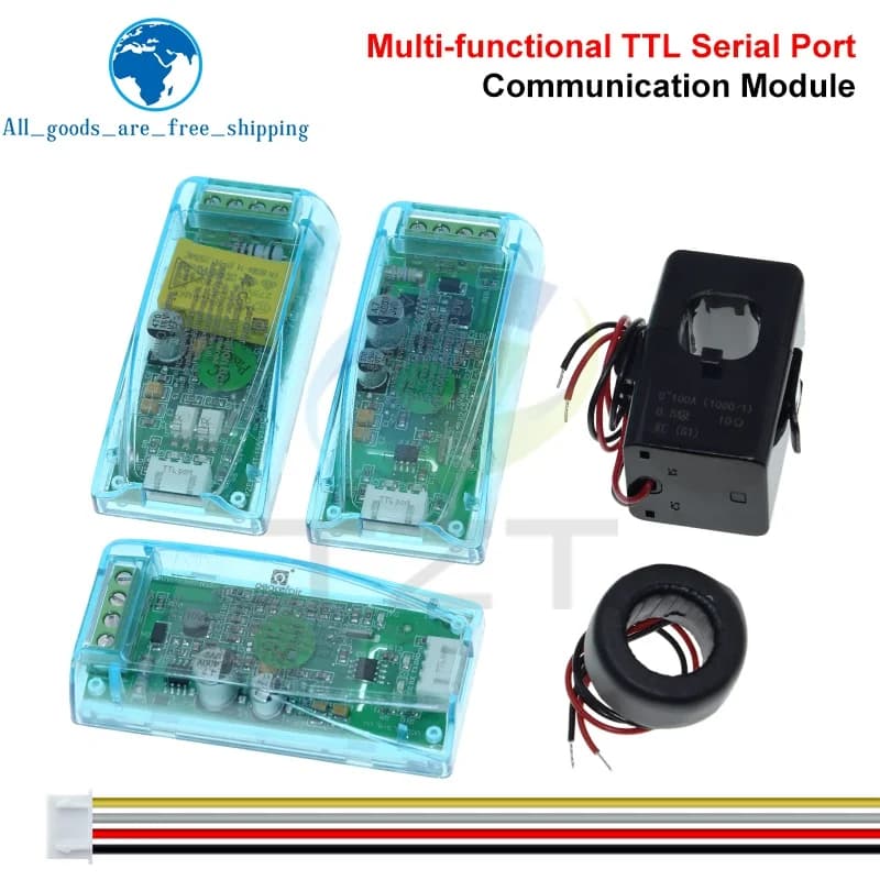 Misuratore multifunzione digitale AC Watt Potenza Volt Amp Modulo di test di corrente TTL PZEM-004T con bobina 0-100A 80-260 V CA per Arduino