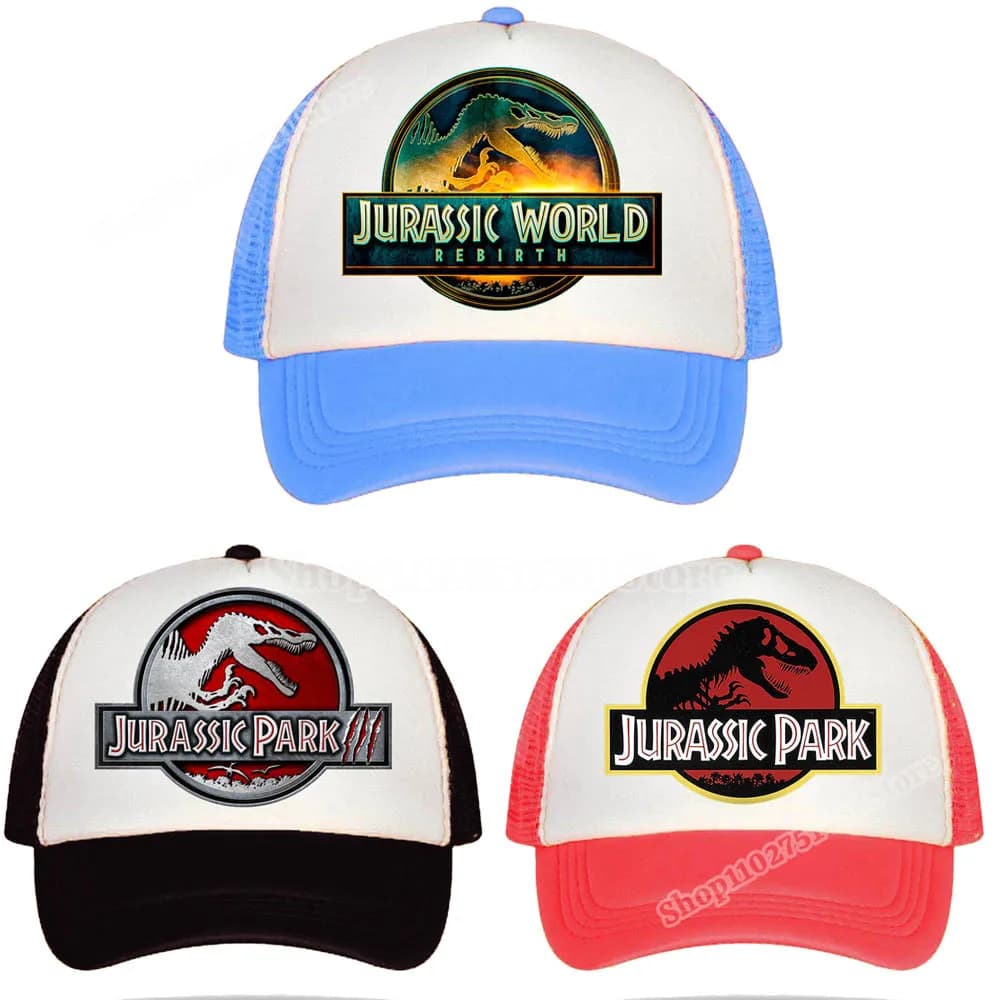 Jurassic World: Rebirth Baseball Caps Film Animals Figures Dinosaur Peaked Hat Cotton Summer Hats Fashion Accessories Kids Gifts