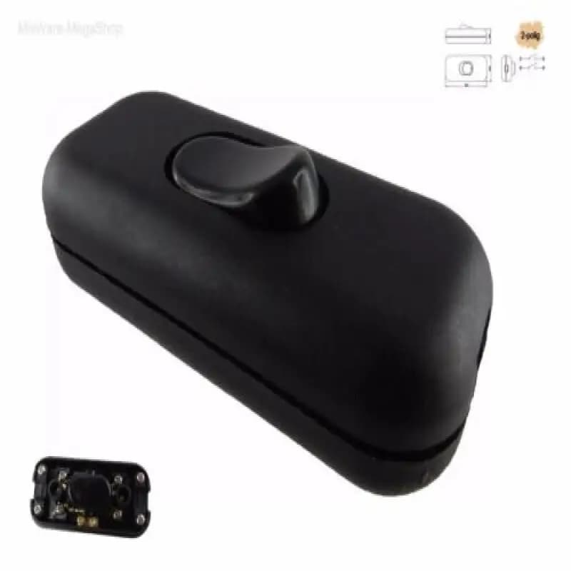 1 pz fai da te ON/OFF interruttore in linea 250V 6A nero/bianco casa pulsante lampada da tavolo luce da tavolo interruttore cavo Cordless accessori elettrici