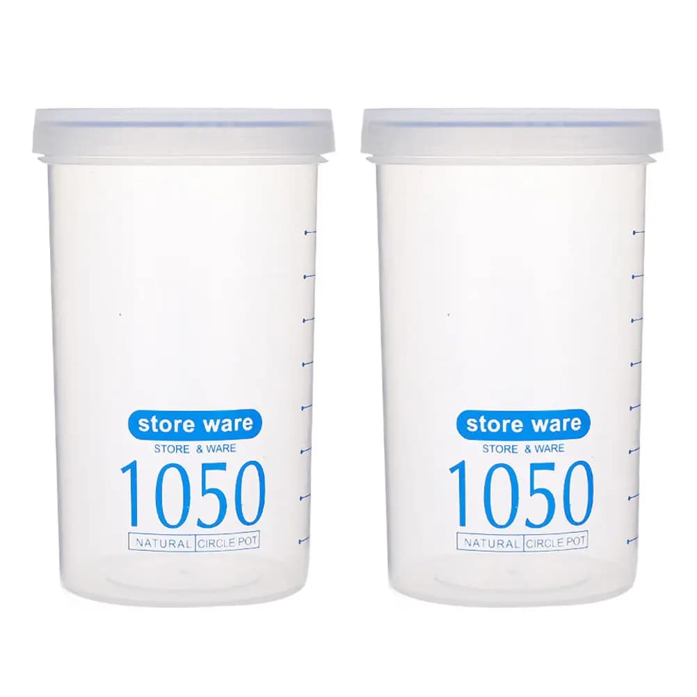2Pcs Lightweight Portable Sealed Jars for Dry Food Storage Protein Powder Cereal Rice Beans Nuts Tea Coffee Dried Fruit Food