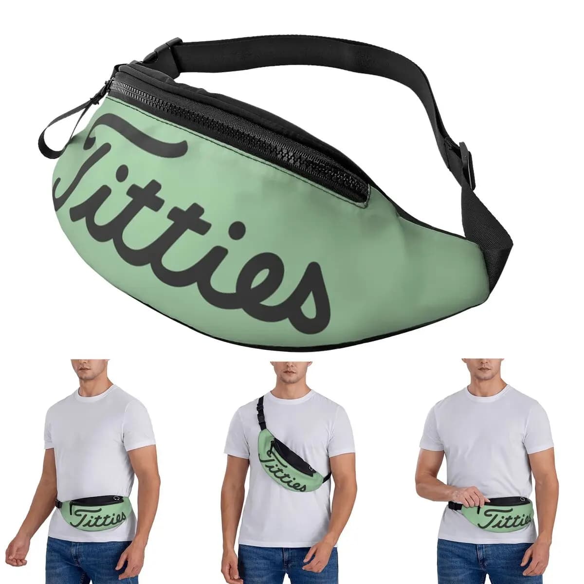 Marsupio a tracolla Titties Golf Ball (2) Uomo Donna Marsupio Viaggio Corsa Soldi Custodia per telefono