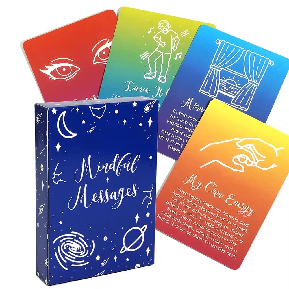 Nuove messaggi consapevoli Oracle Tarot Card Giochi di intrattenimento per il tempo libero Carta