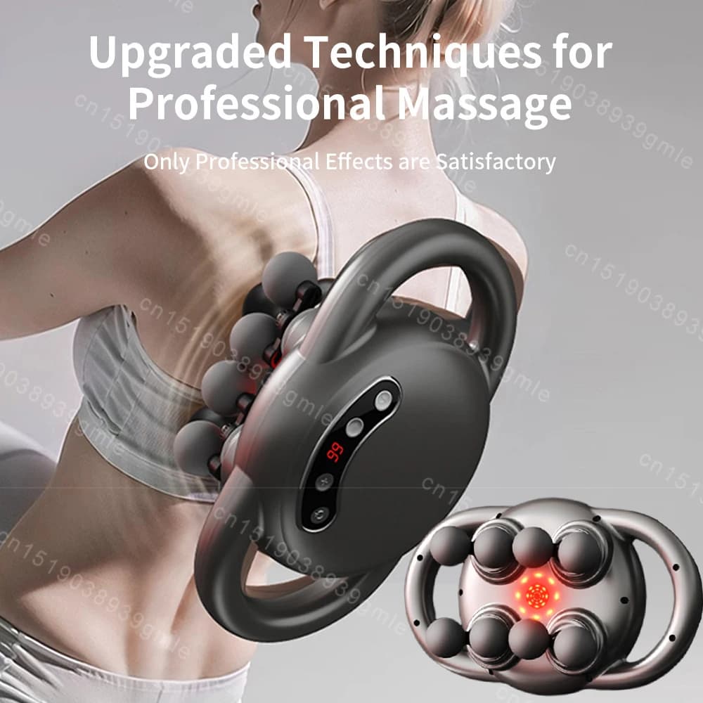 Electric battery for band 8 heads Muscle massage gun Back waist Red light massage High frequency vibration Massage for body relaxation