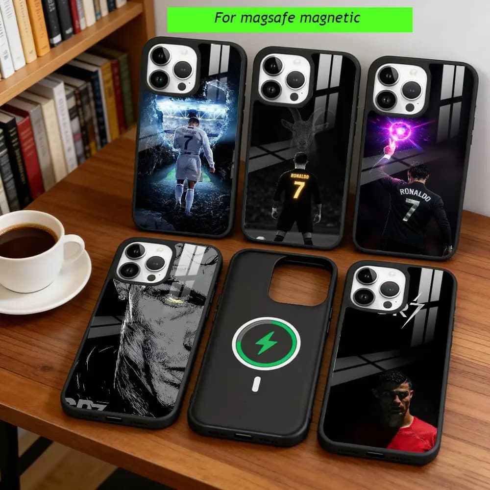 Football star Cristiano Ronaldo Phone Case For iPhone17,16,15,14,13,12,11 Plus,Pro Magnetic with Magsafe Wireless Charging