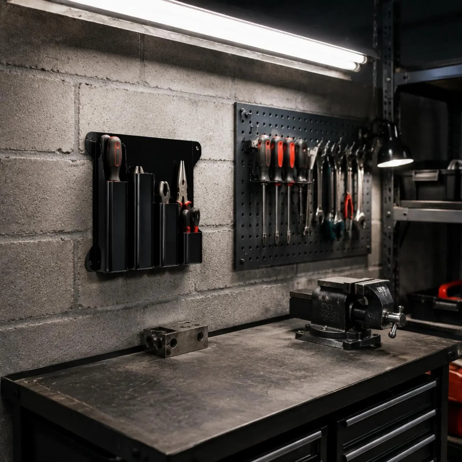 Organizzatore per fascette stringicavo da parete salvaspazio, supporto a muro per fascette stringicavo, facile da installare, fori pre-forati per officina, garage