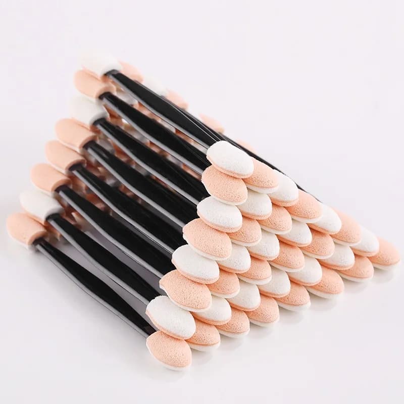 10/30/50Pcs Double Ended Sponge Nail Powder Brush Eyeshadow Sponge Sticks applicator for chromed pigment pen tools for portable makeup ^
