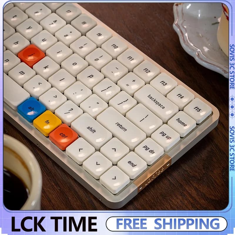 LCK Time Theme Set di copritasti a basso profilo PBT Tappo per tastiera ultrasottile Copritasto da gioco per ufficio personalizzato originale per tastiera meccanica