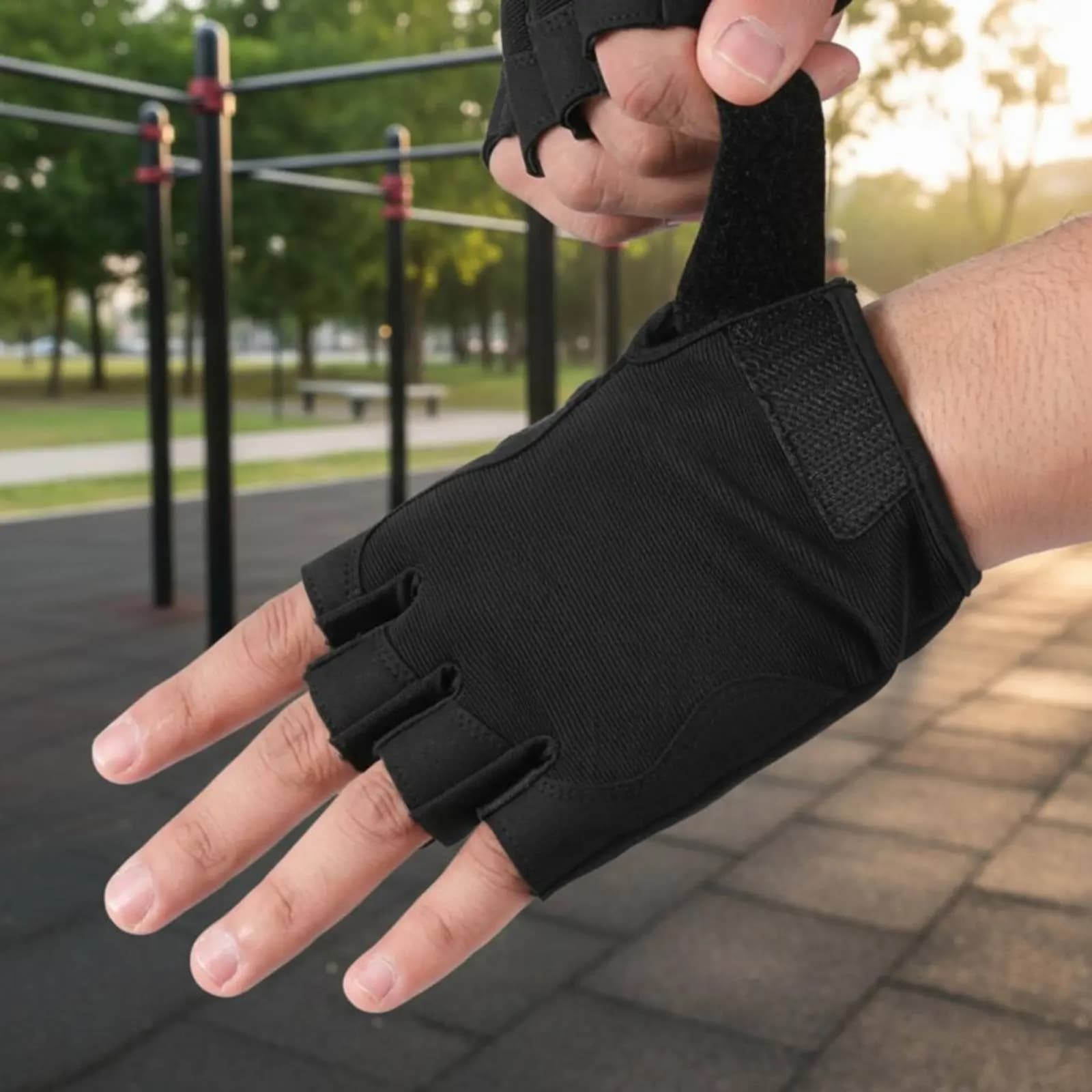 Guanti imbottiti per sollevamento pesi, resistenti all'usura, guanti da palestra a mezze dita, attrezzatura fitness, traspiranti, facili da rimuovere per i sollevatori di pesi