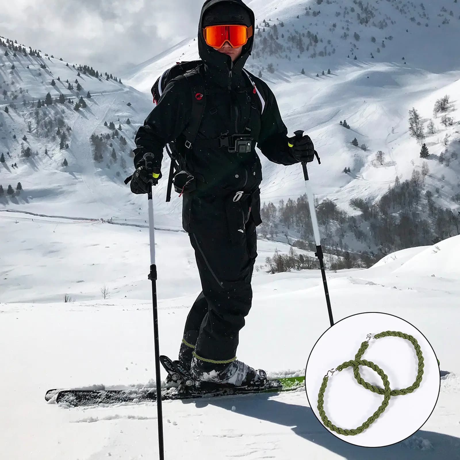 6 Pezzi Elastici per Stivali, Fasce in Gomma per Pantaloni, Cinghie per Escursionismo, Campeggio, Giungla, Leggings, Corde per Stivali, Elastici in Gomma