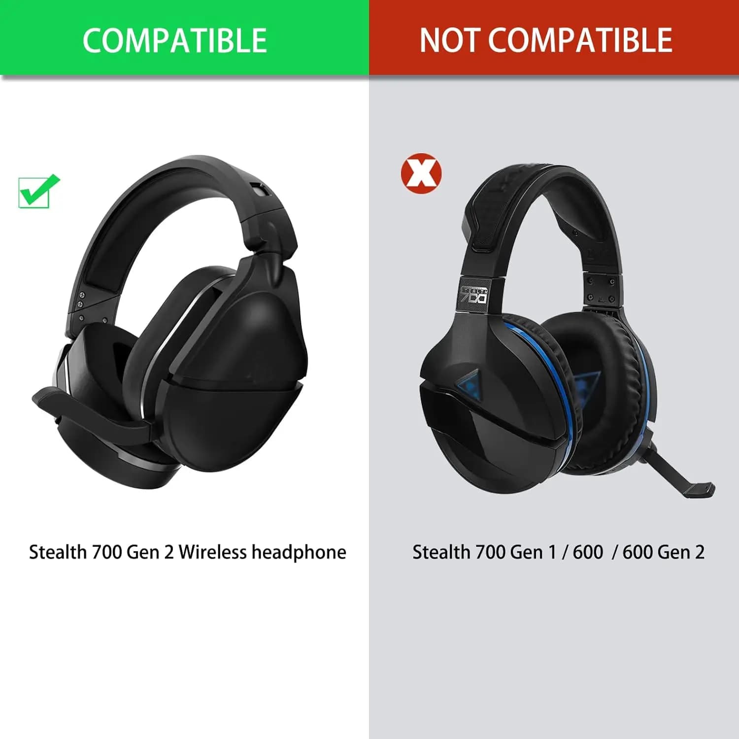 Earpads Replacement EarPads Ear Cushion Cover Compatible with Turtle Beach Stealth 700 Gen 2 Wireless Gaming Headset