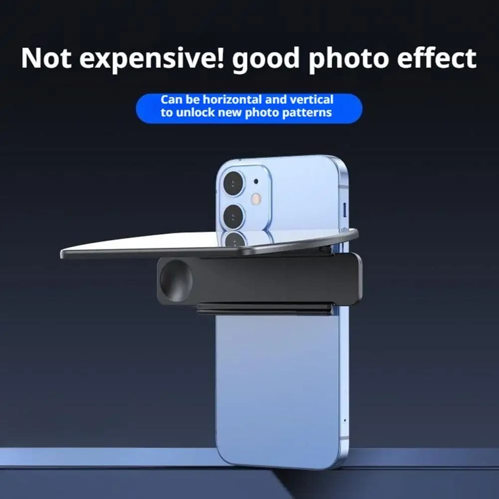 Reflection Clip for Camera for Smartphone Selfie Reflector Tool for Phone Universal Adjustable Reflection Clip Kit for iPhone Android