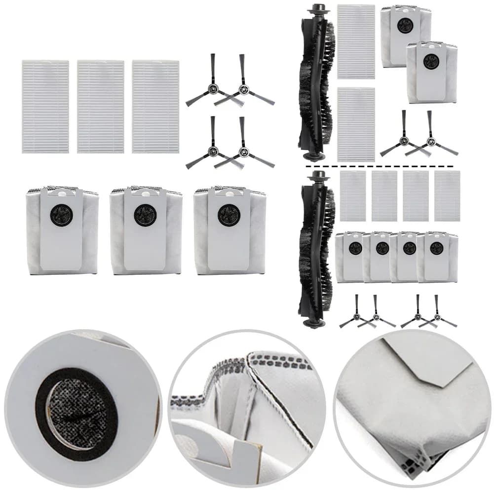 Filter Dust Bag Side Brush Kit For BObsweep Ultra-Vision RC400 Robot Vacuum Cleaner Replacement Cleaning Appliance Accessories